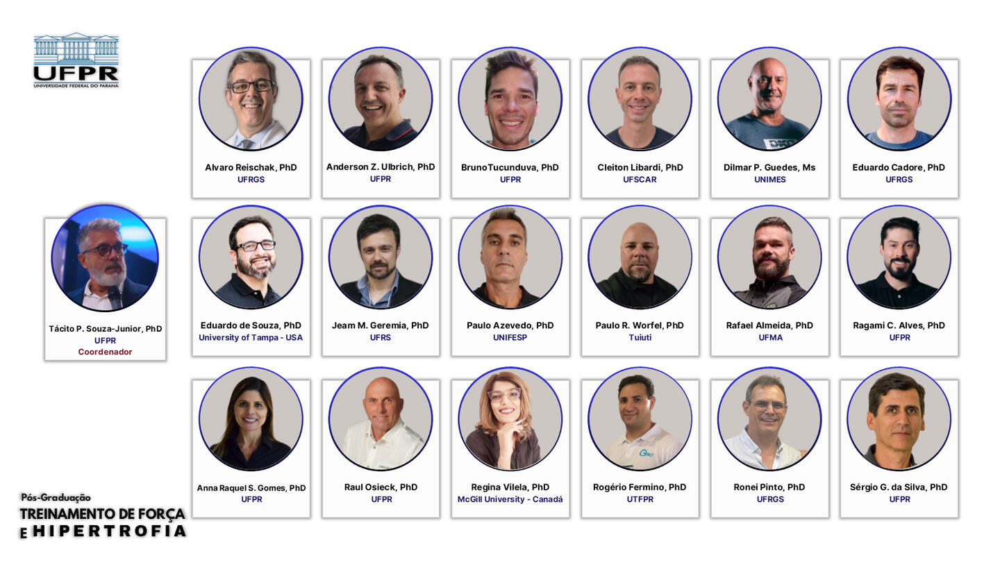 O corpo docente inclui pesquisadores e profissionais referência no Brasil e nos EUA, como: